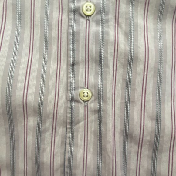 Mario Dessuit Double retors striped mens shirt-M - Picture 2 of 7